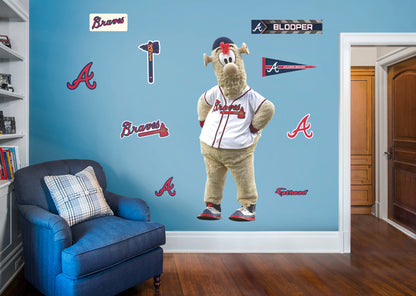 Atlanta Braves: Blooper 2021 Mascot        - Officially Licensed MLB Removable Wall   Adhesive Decal