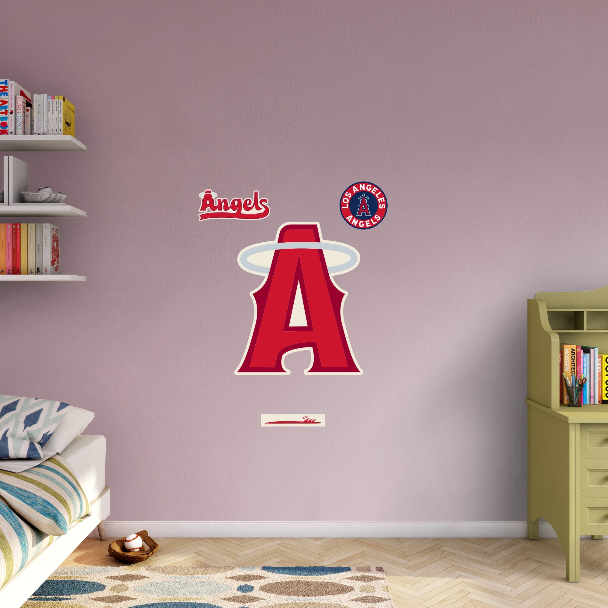 L Angels Sticker Los Angeles Angels - RealBig City Connect Logo Collection - Official M ...