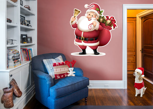 Christmas: Santa Claus Die-Cut Character        -   Removable     Adhesive Decal