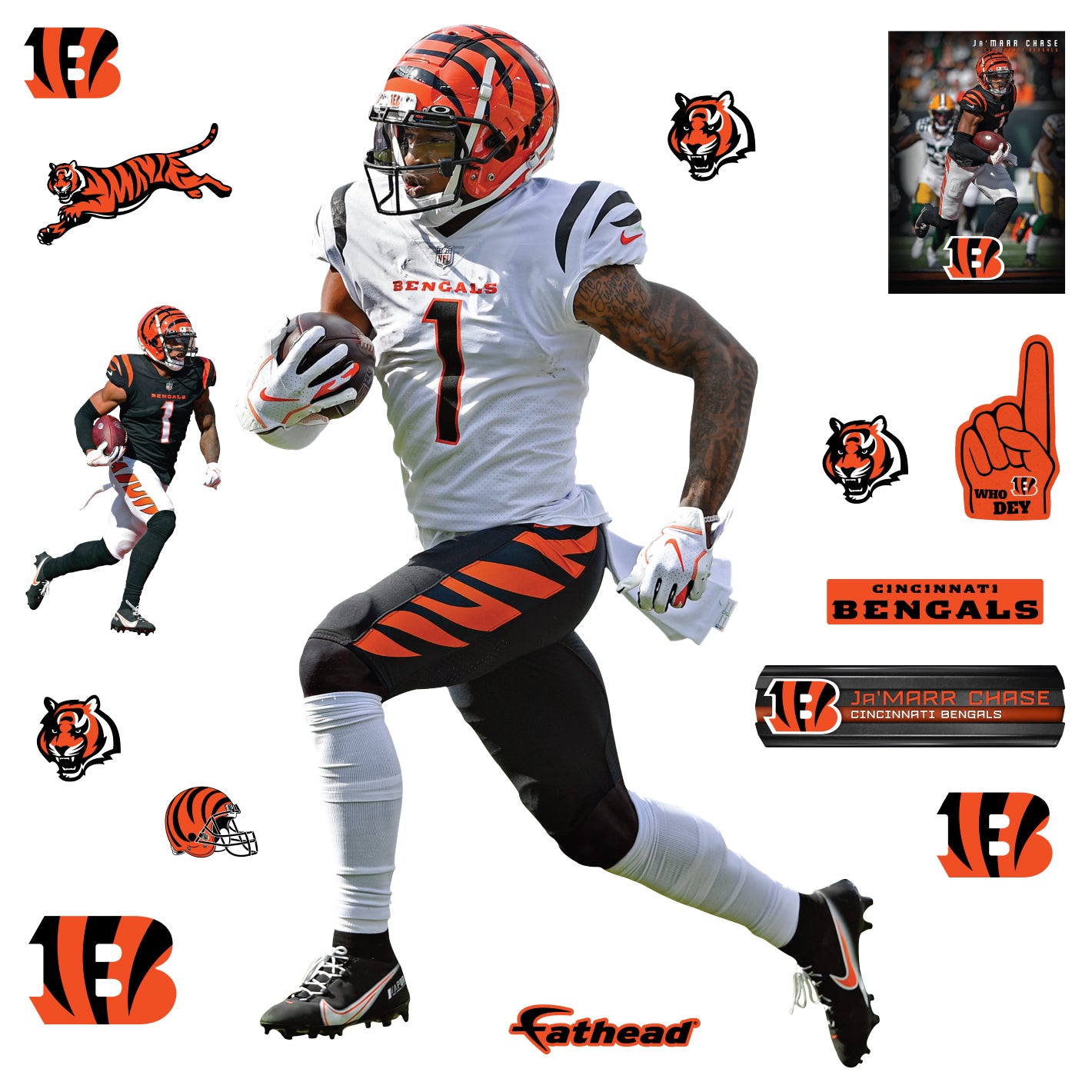 Cincinnati Bengals: Ja'Marr Chase 2021 Touchdown - Officially Licensed –  Fathead