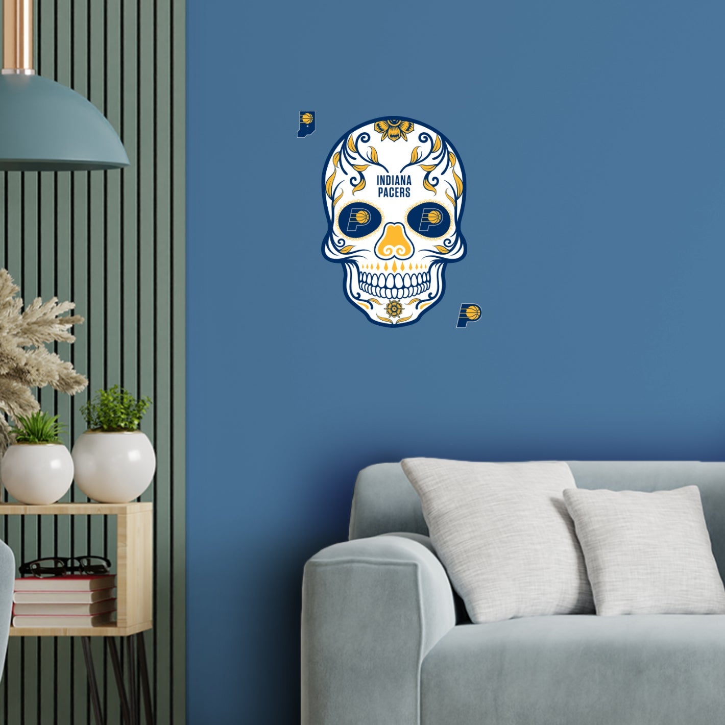 Indiana Pacers: Skull - Officially Licensed NBA Removable Adhesive Decal