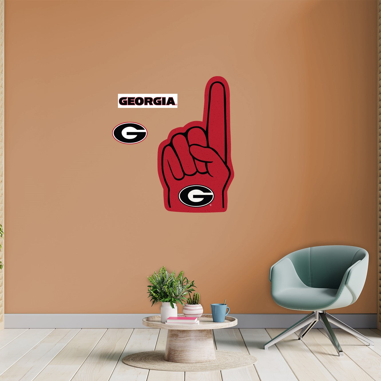 Georgia Bulldogs: Foam Finger - Officially Licensed NCAA Removable Adhesive Decal