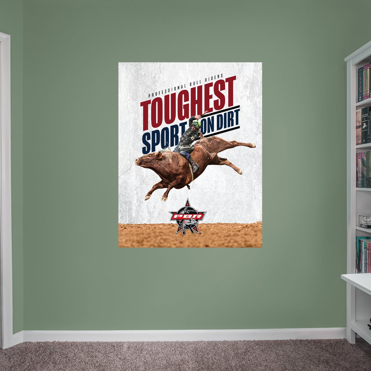 PBR:  In the Air Poster        - Officially Licensed Pro Bull Riding Removable     Adhesive Decal