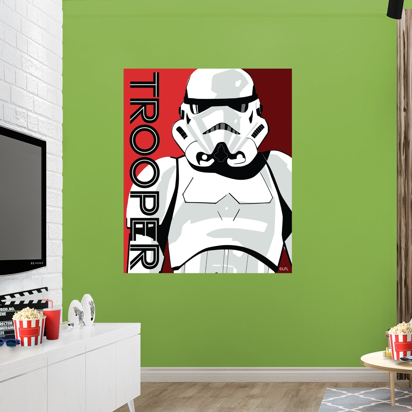 Stormtrooper TROOPER Pop Art Poster        - Officially Licensed Star Wars Removable     Adhesive Decal