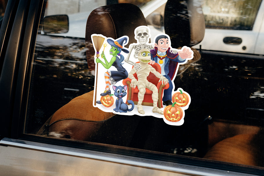 Halloween: Characters Window Clings        -   Removable Window   Static Decal