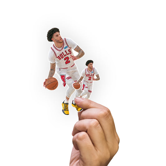 Sheet of 5 -Chicago Bulls: Lonzo Ball 2021 MINIS        - Officially Licensed NBA Removable     Adhesive Decal