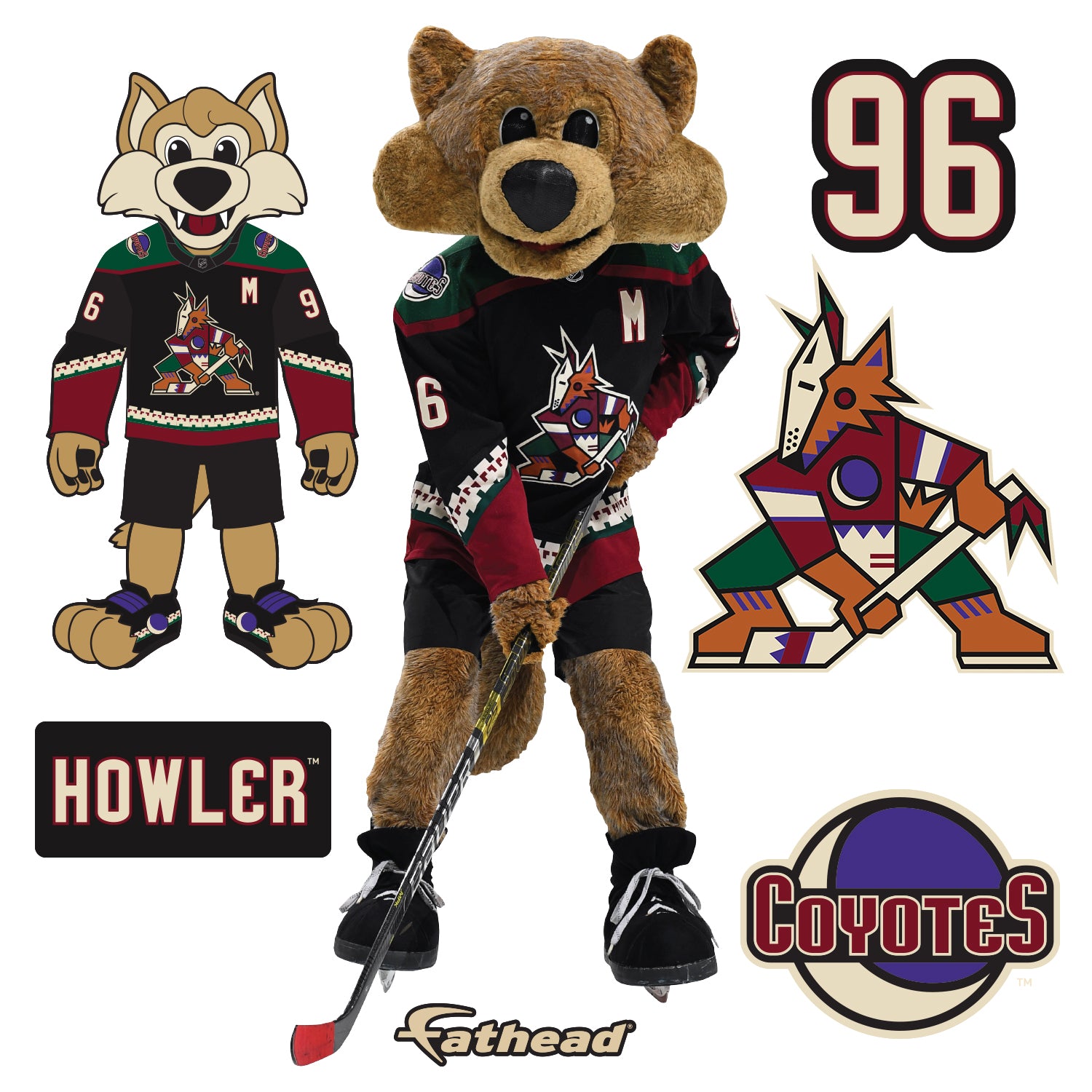 Life-Size Mascot +6 Decals  (35"W x 80"H) 