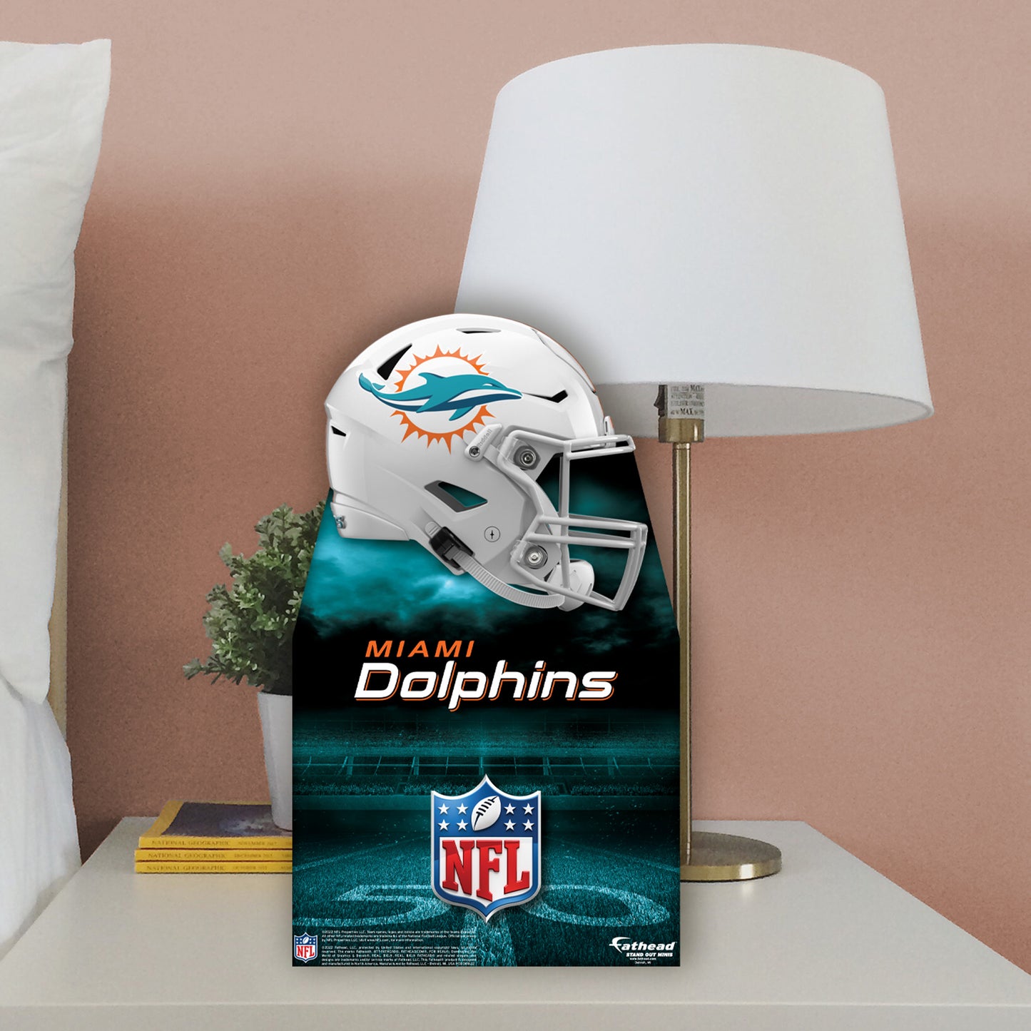 Miami Dolphins:  2022 Helmet  Mini   Cardstock Cutout  - Officially Licensed NFL    Stand Out
