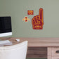 Iowa State Cyclones: Foam Finger - Officially Licensed NCAA Removable Adhesive Decal