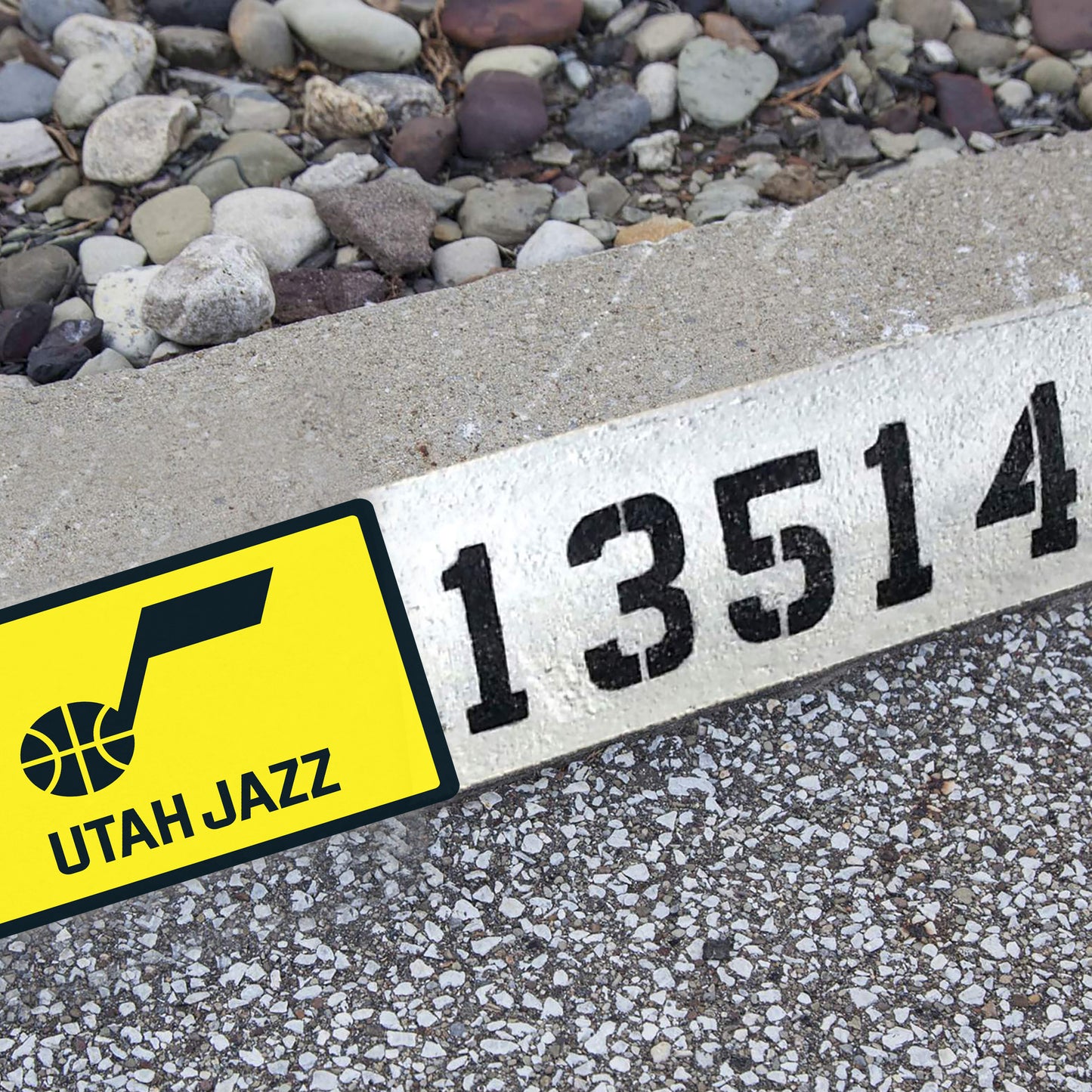 Utah Jazz:   Outdoor Address Block        - Officially Licensed NBA    Outdoor Graphic