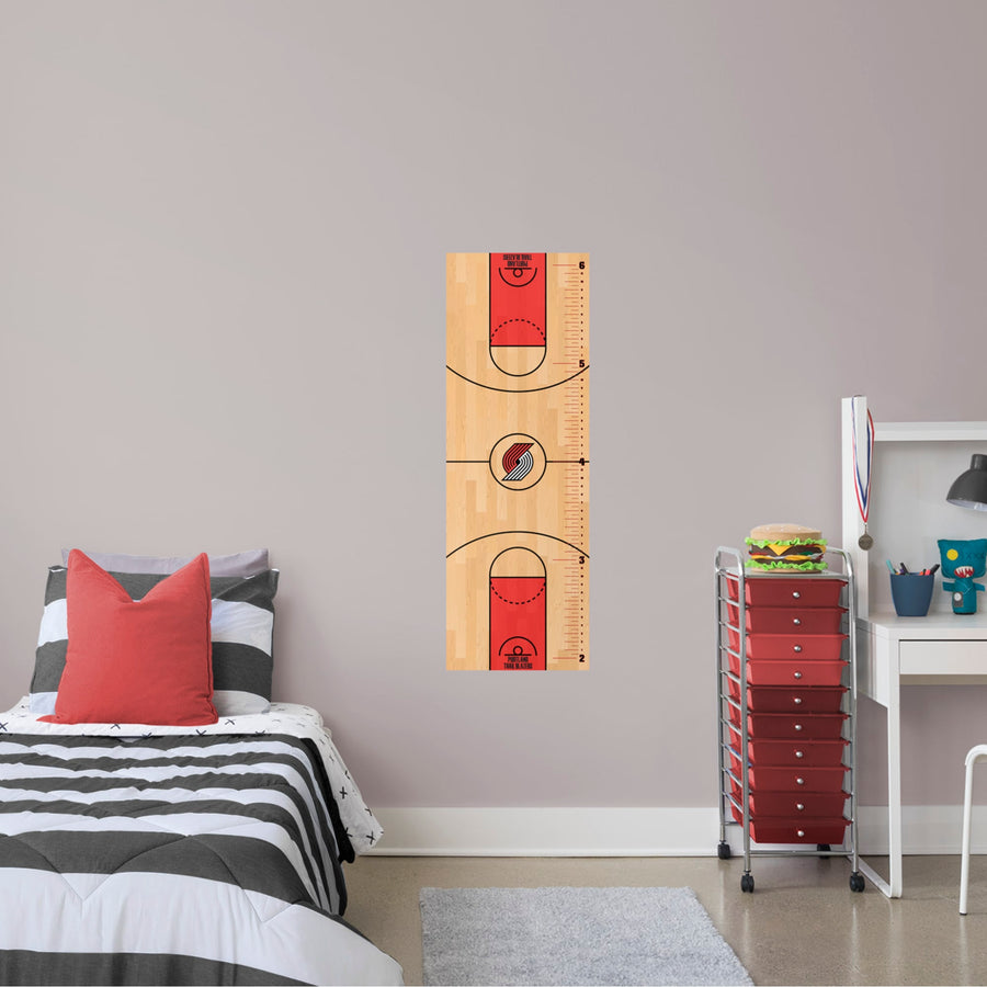 Portland Trail Blazers - Growth Chart - Official NBA - Reusable Vinyl Wall Decal