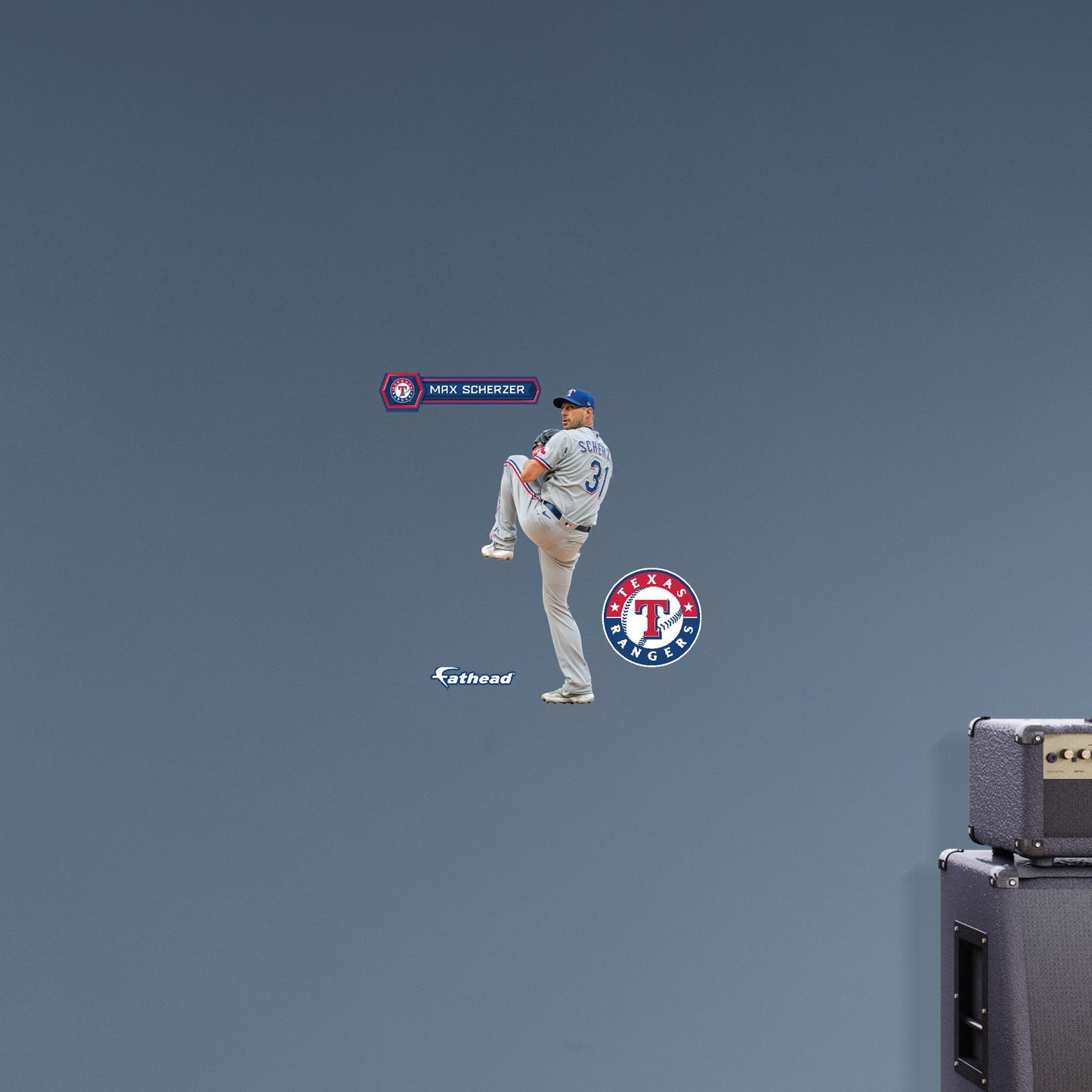 Texas Rangers: Max Scherzer         - Officially Licensed MLB Removable     Adhesive Decal