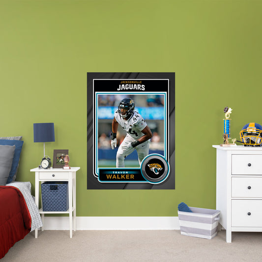 Jacksonville Jaguars: Travon Walker 2022 Poster        - Officially Licensed NFL Removable     Adhesive Decal