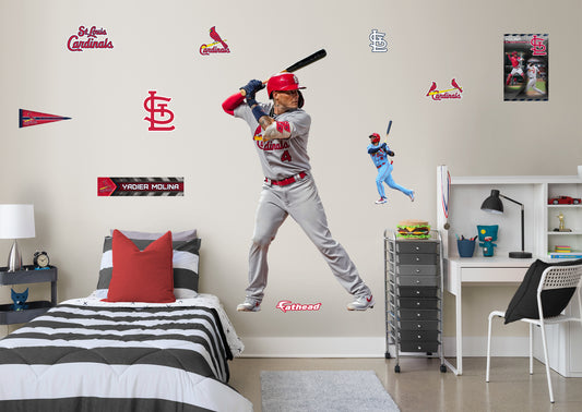 St. Louis Cardinals: Yadier Molina         - Officially Licensed MLB Removable Wall   Adhesive Decal