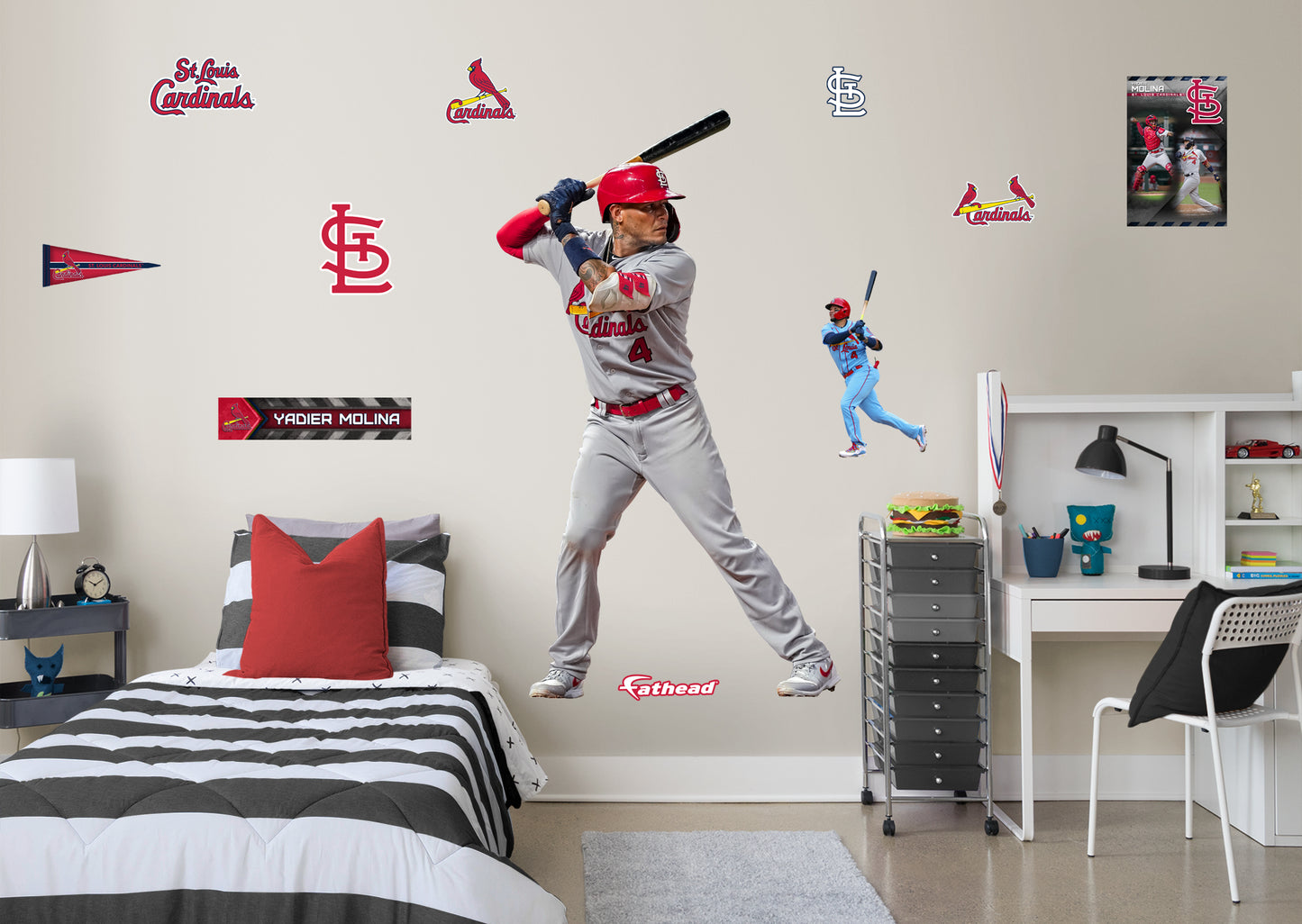 Lids Yadier Molina St. Louis Cardinals Fathead Giant Removable Wall Mural