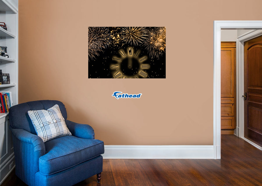 New Year: Midnight Poster - Removable Adhesive Decal