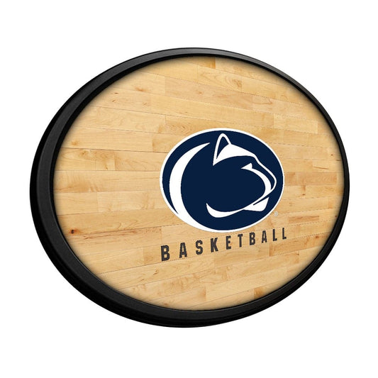 Penn State Nittany Lions: Hardwood - Oval Slimline Lighted Wall Sign - The Fan-Brand