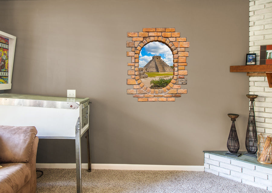 New Wonders: Chichen Itza Instant Windows        -   Removable Wall   Adhesive Decal