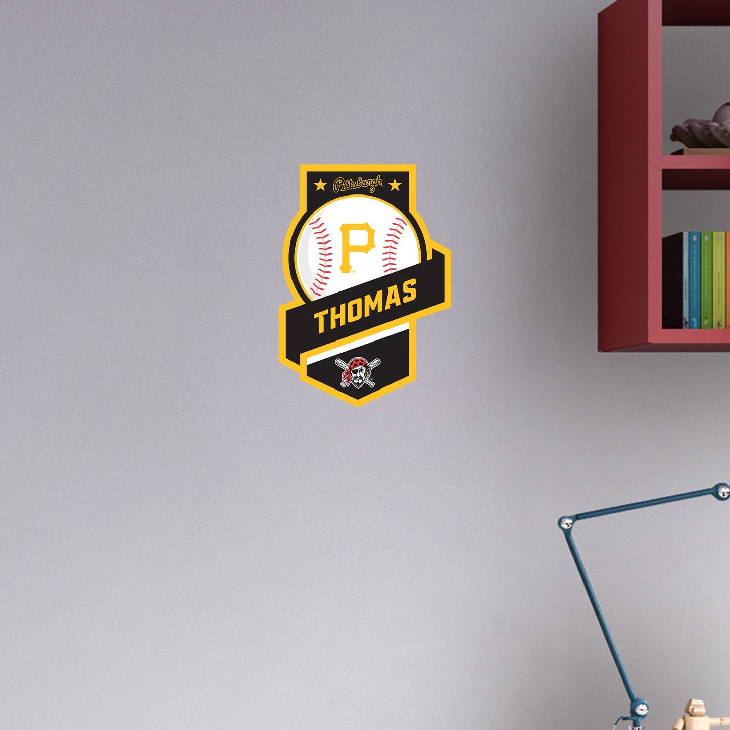 Pittsburgh Pirates:   Banner Personalized Name        - Officially Licensed MLB Removable     Adhesive Decal