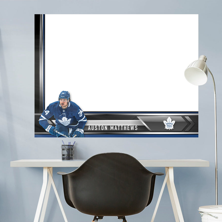 Toronto Maple Leafs - Auston Matthews - Dry Erase Whiteboard - Official NHL - Reusable Vinyl Wall Decal