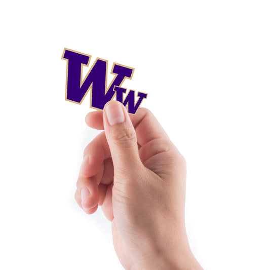 Sheet of 5 -U of Washington: Washington Huskies  Logo Minis        - Officially Licensed NCAA Removable    Adhesive Decal