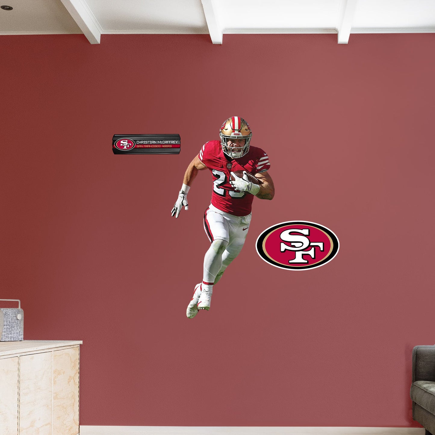 San Francisco 49ers: Christian McCaffrey - Officially Licensed NFL Removable Adhesive Decal