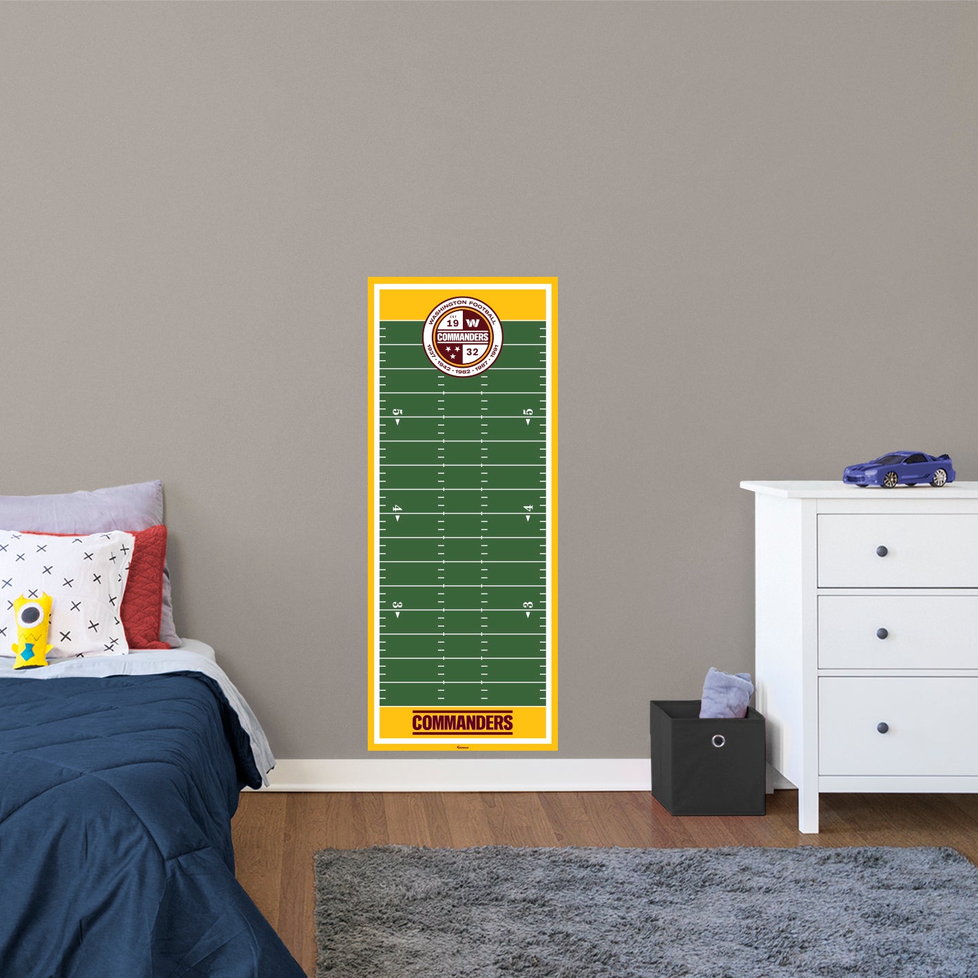 Washington Commanders:   Growth Chart        - Officially Licensed NFL Removable     Adhesive Decal