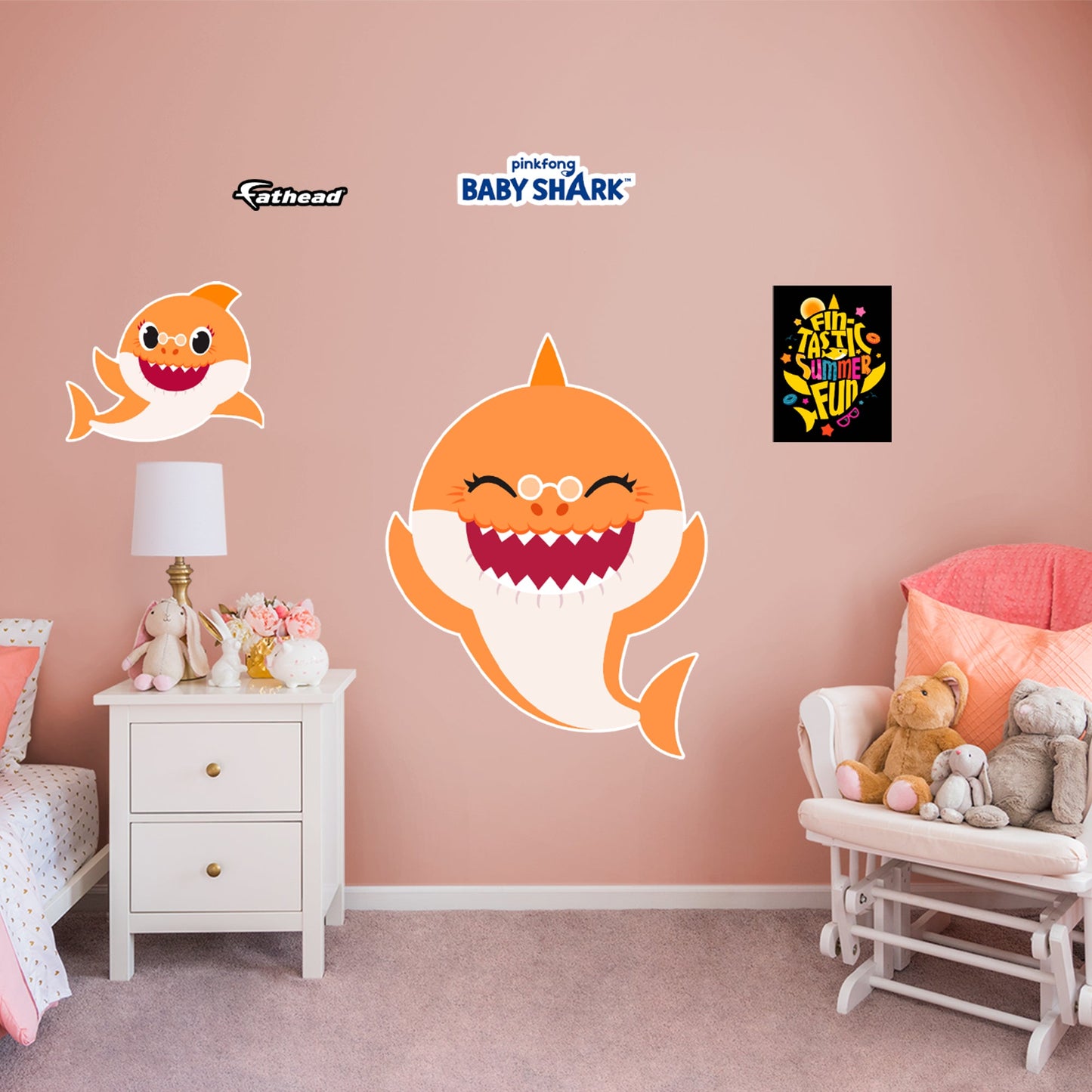Baby Shark: Grandma Shark RealBig - Officially Licensed Nickelodeon Removable Adhesive Decal