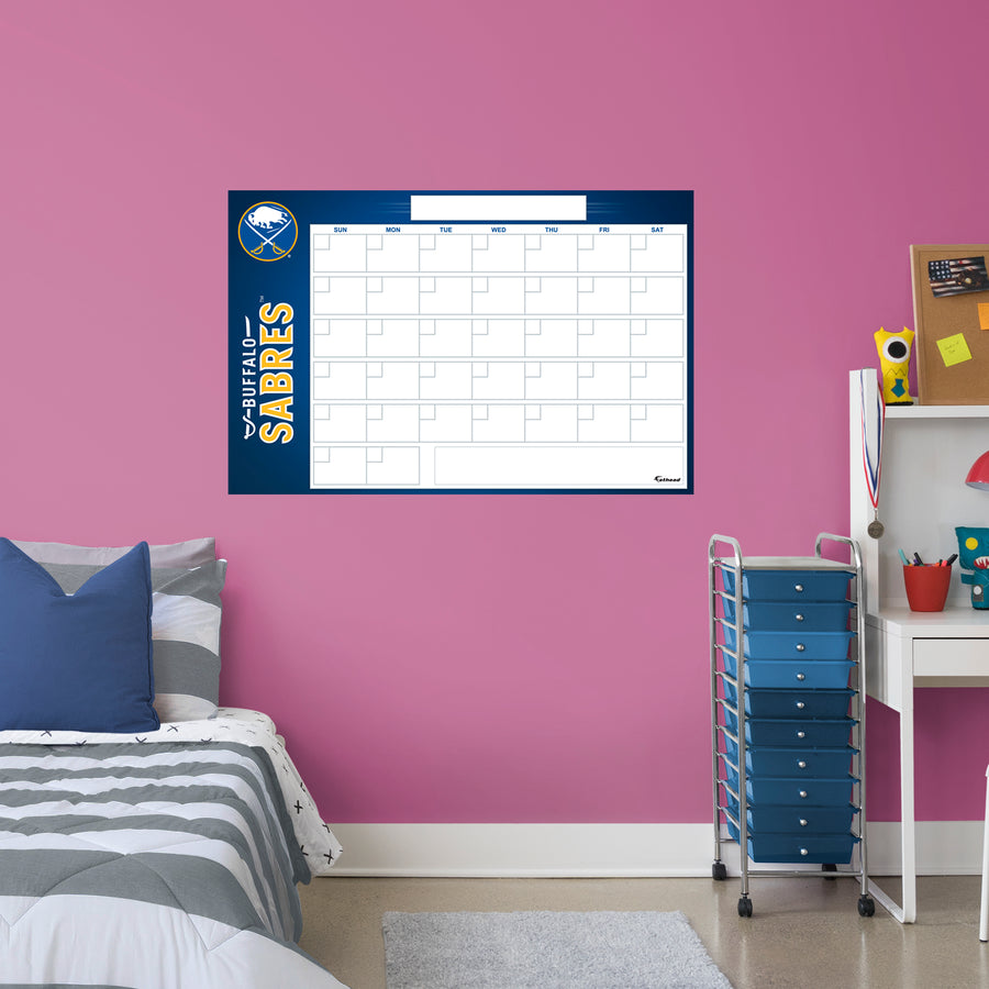 Buffalo Sabres - Dry Erase Calendar - Official NHL - Reusable Vinyl Wall Decal #1