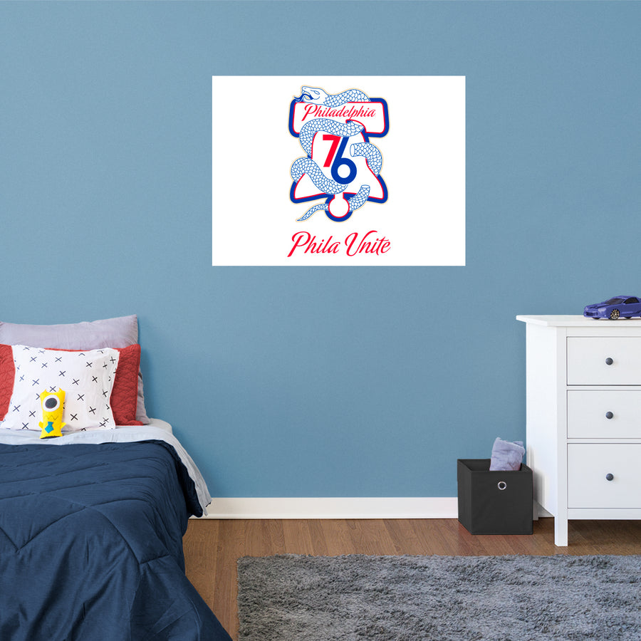 Philadelphia 76ers - RealBig Hype Logo Collection - Official NBA - Reusable Vinyl Wall Decals