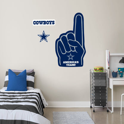 Dallas Cowboys: Foam Finger - Officially Licensed NFL Removable Adhesive Decal