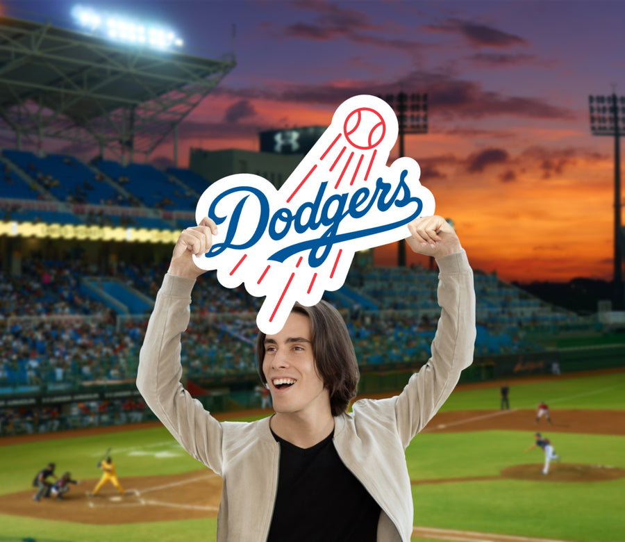 Logo - Big Head - Official MLB - Los Angeles Dodgers - Foam Core Cutout
