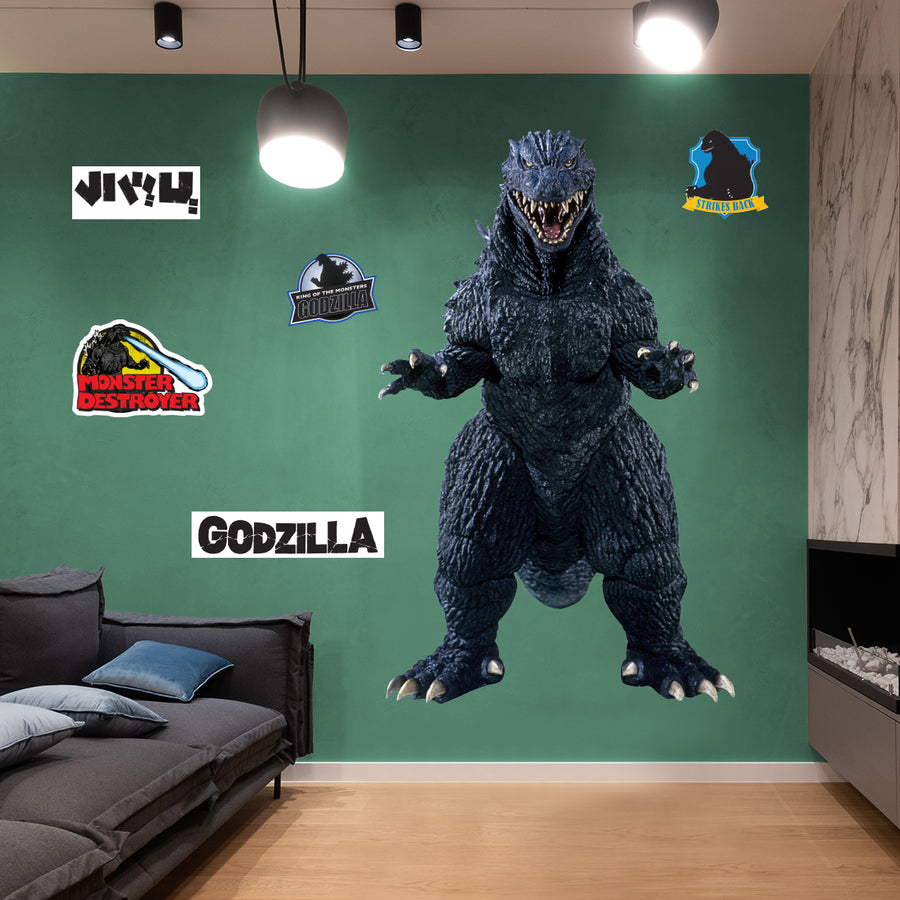 Godzilla - Godzilla (1999) - RealBig Front Collection - Official Toho - Reusable Vinyl Wall Decals