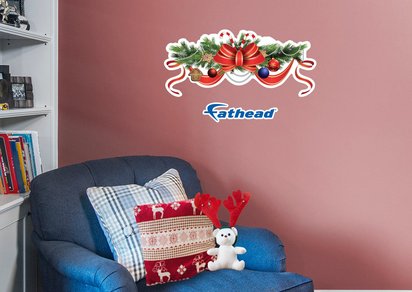 Christmas: Two Candy Canes Icon - Removable Adhesive Decal