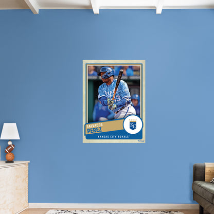 Kansas City Royals: Salvador Perez  Poster        - Officially Licensed MLB Removable     Adhesive Decal