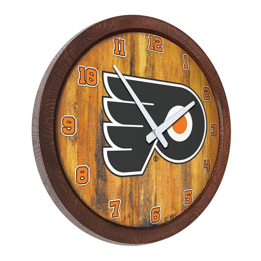 Philadelphia Flyers: "Faux" Barrel Top Wall Clock - The Fan-Brand