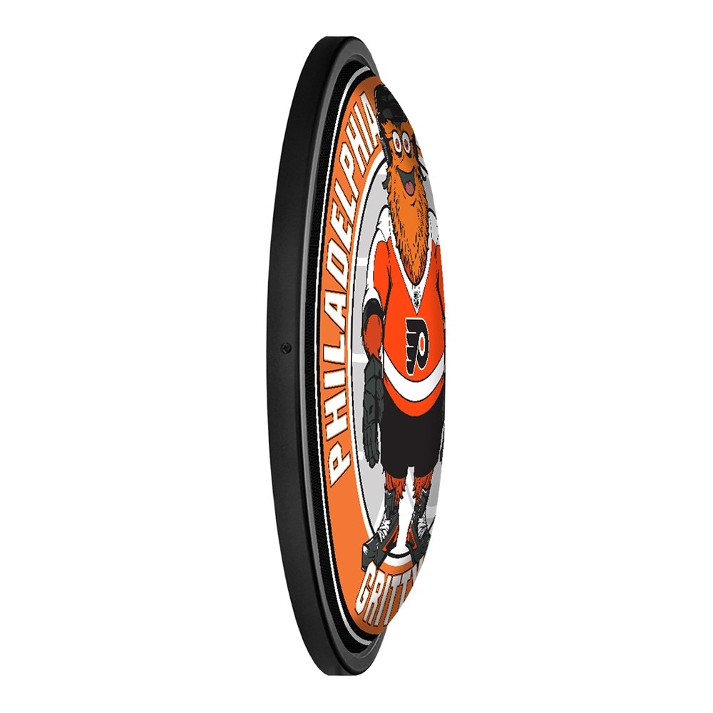 Philadelphia Flyers: Gritty - Round Slimline Lighted Wall Sign - The Fan-Brand