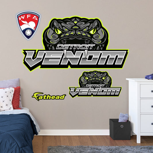 Detroit Venom:   Logo        -   Removable     Adhesive Decal