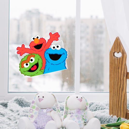 Group 2 Window Cling        - Officially Licensed Sesame Street Removable Window   Static Decal