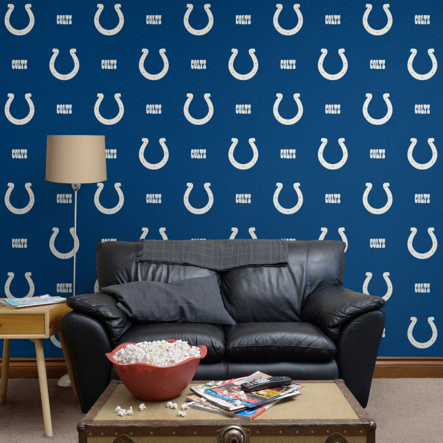 Indianapolis Colts - Peel & Stick Wallpaper - Official NFL - Reusable Vinyl Wall Decals #1