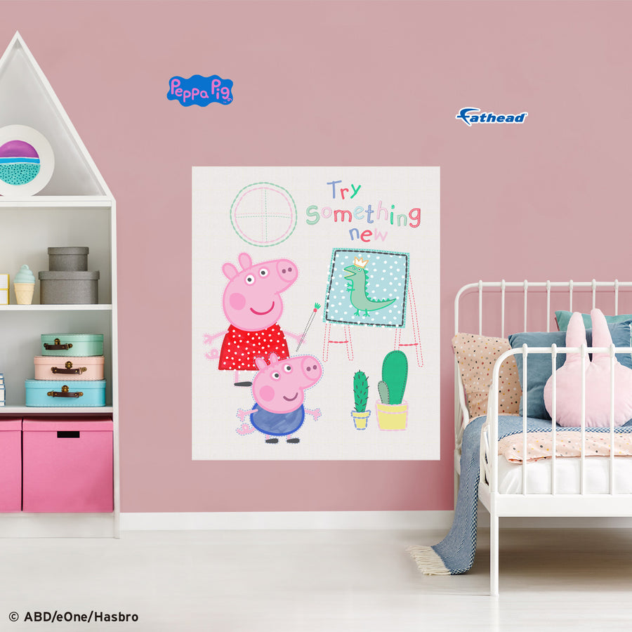 Peppa Pig - Peel & Stick Poster - Official Hasbro - Reusable Vinyl Wall Decal #2