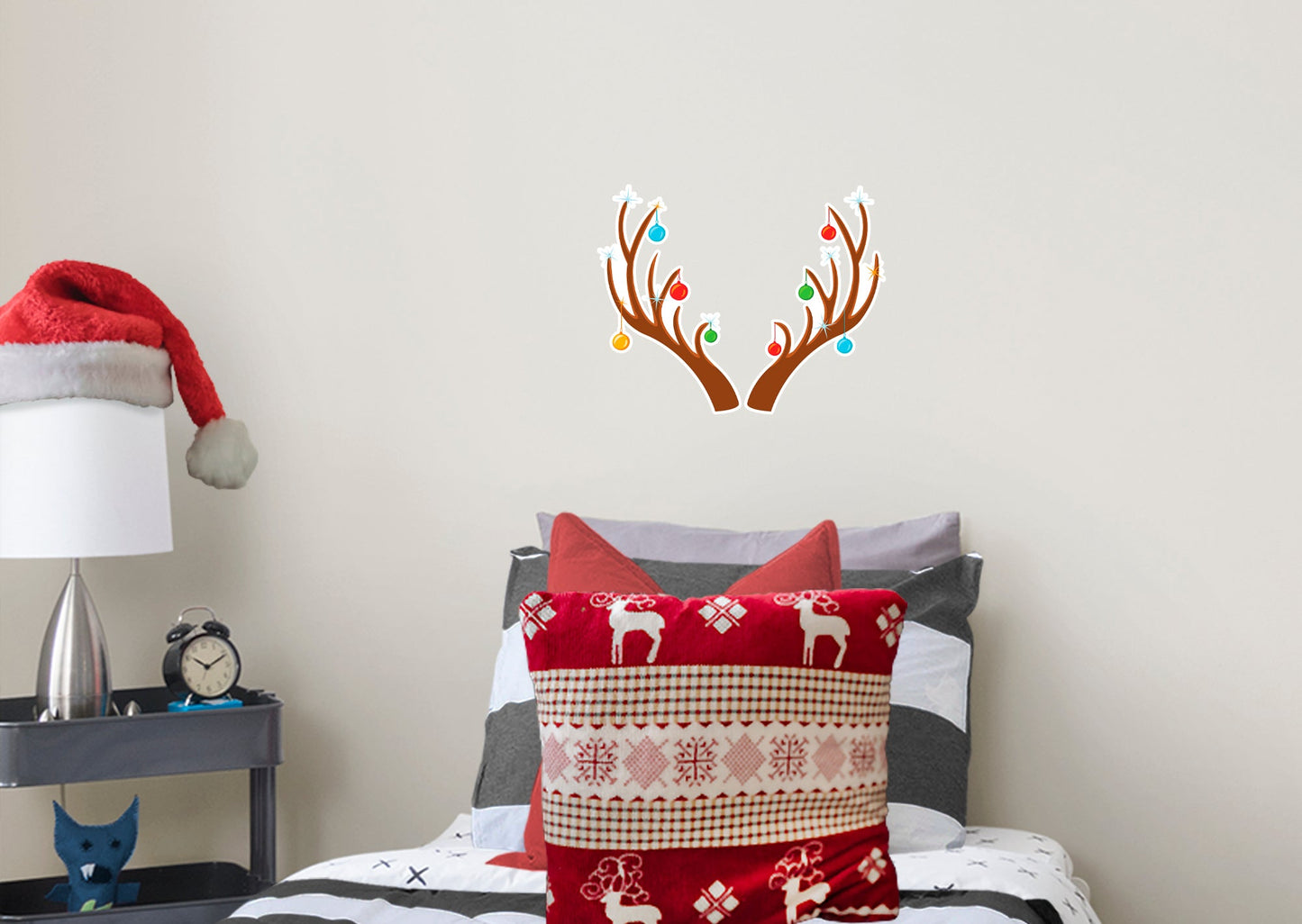 Christmas: Cute Horns Icon - Removable Adhesive Decal