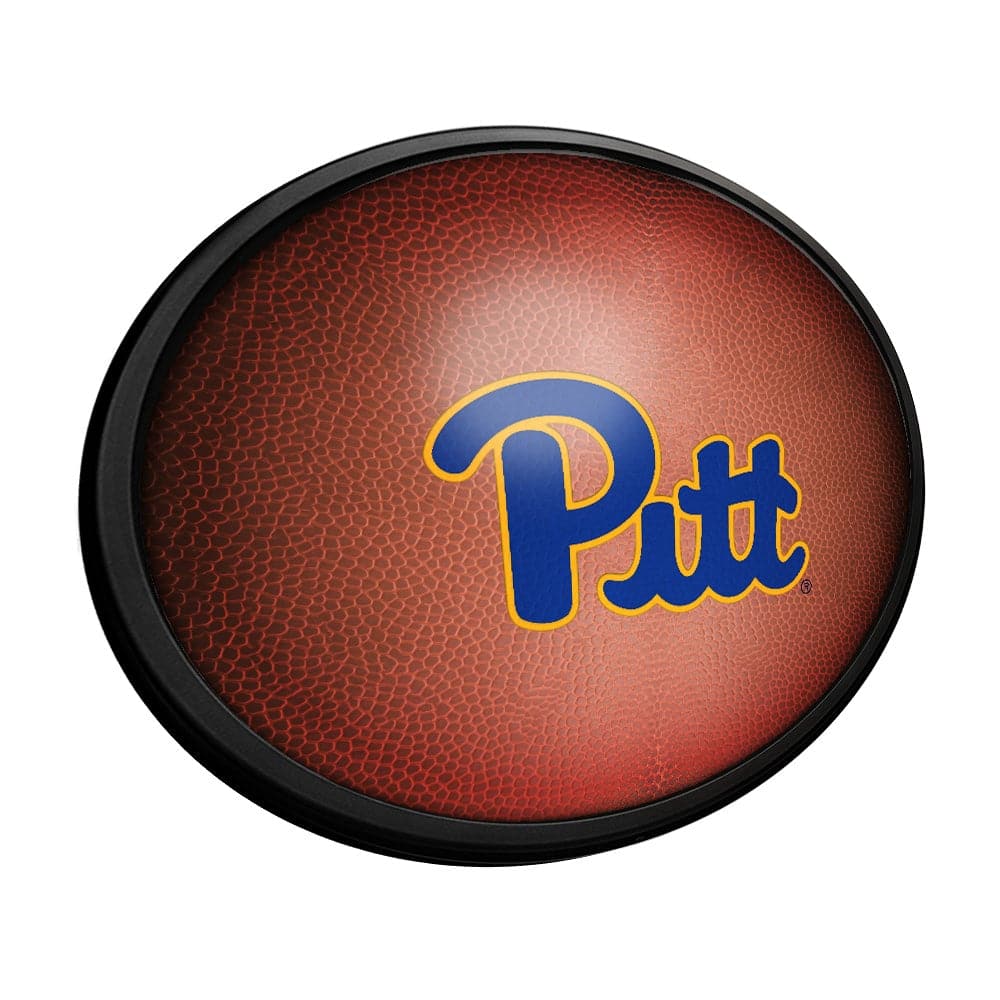 Pitt Panthers: Pigskin - Oval Slimline Lighted Wall Sign - The Fan-Brand