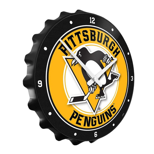 Pittsburgh Penguins: Bottle Cap Wall Clock - The Fan-Brand
