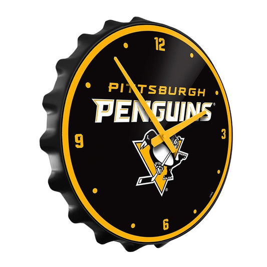 Pittsburgh Penguins: Bottle Cap Wall Clock - The Fan-Brand