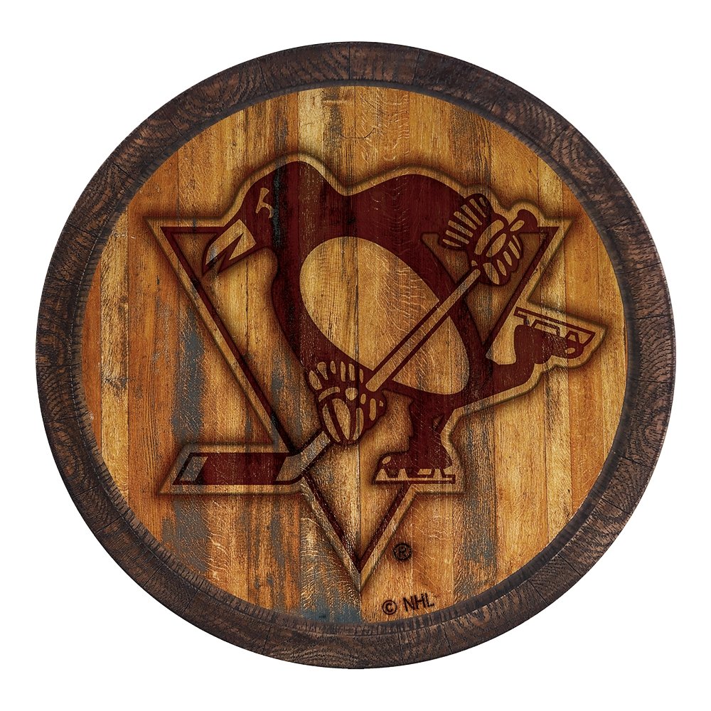 Pittsburgh Penguins: Branded "Faux" Barrel Top Sign - The Fan-Brand