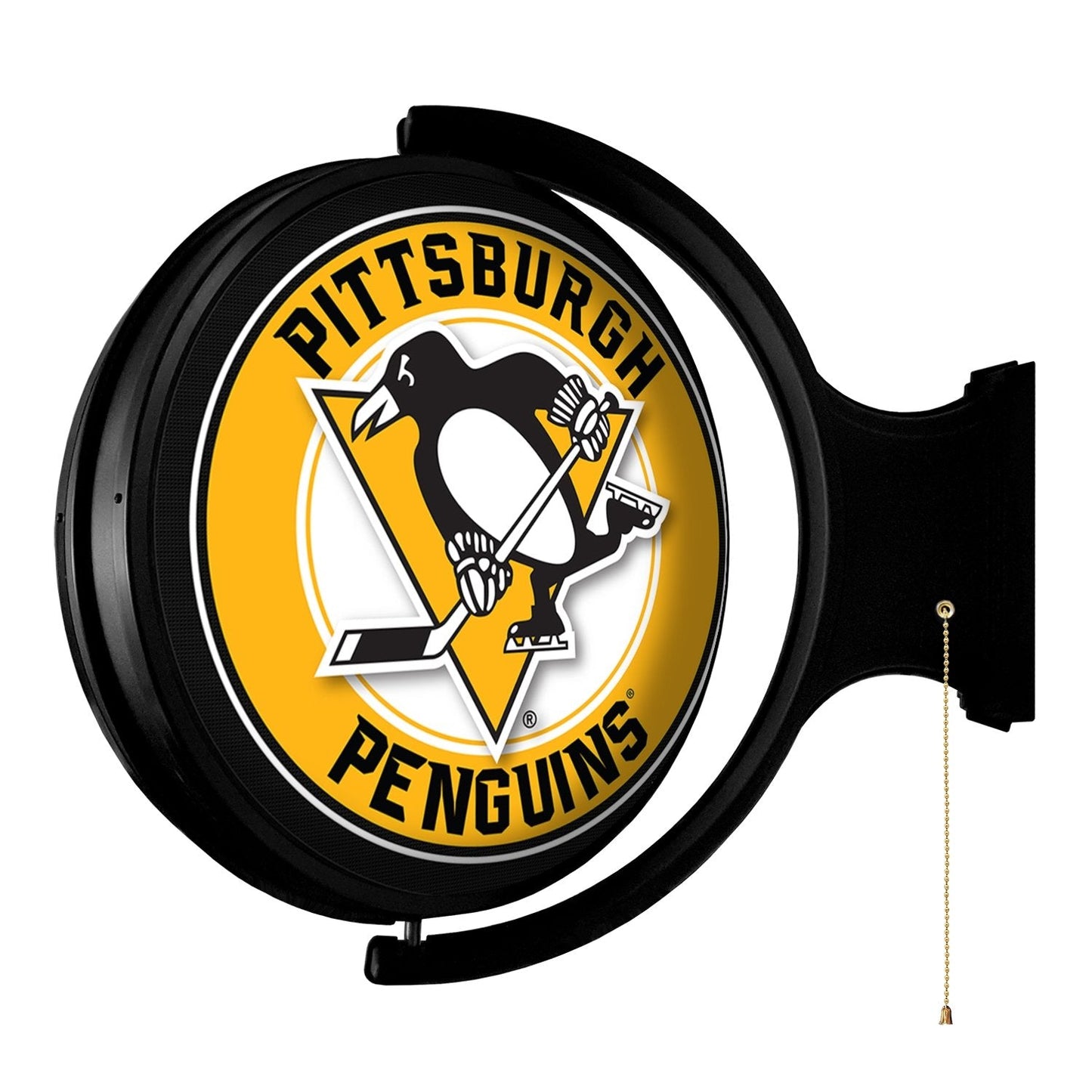 Pittsburgh Penguins: Original Round Rotating Lighted Wall Sign - The Fan-Brand