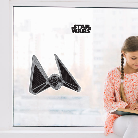 Tie Interceptor_vector Window Clings        - Officially Licensed Star Wars Removable Window   Static Decal