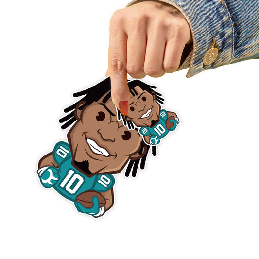 Miami Dolphins: Tyreek Hill  Emoji Minis        - Officially Licensed NFLPA Removable     Adhesive Decal