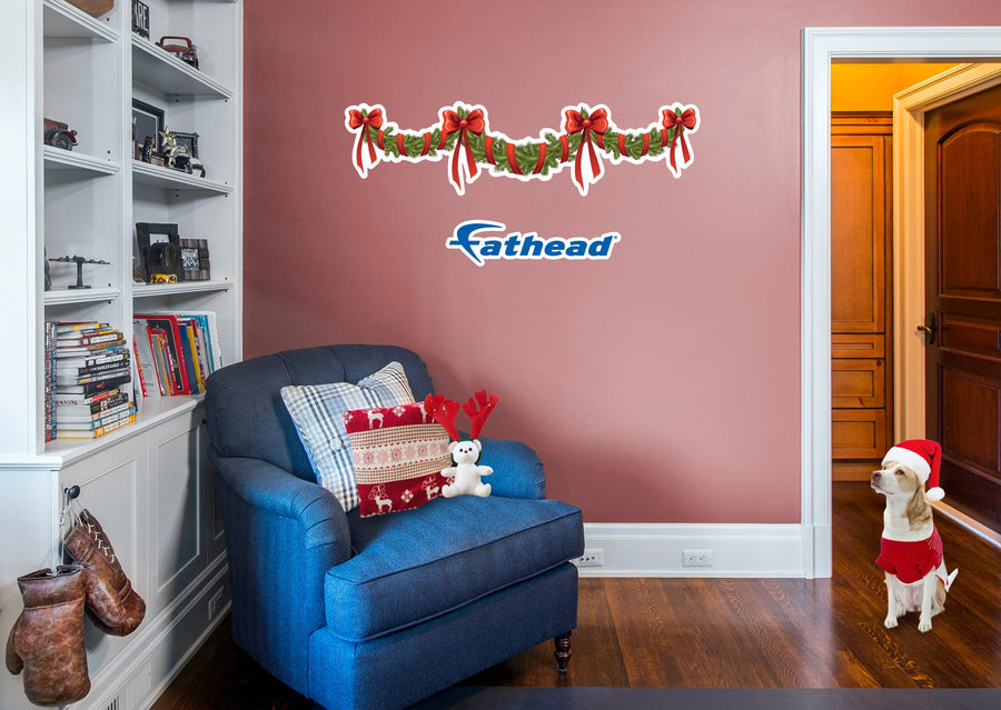 Christmas: Four Ribbons Icon - Removable Adhesive Decal